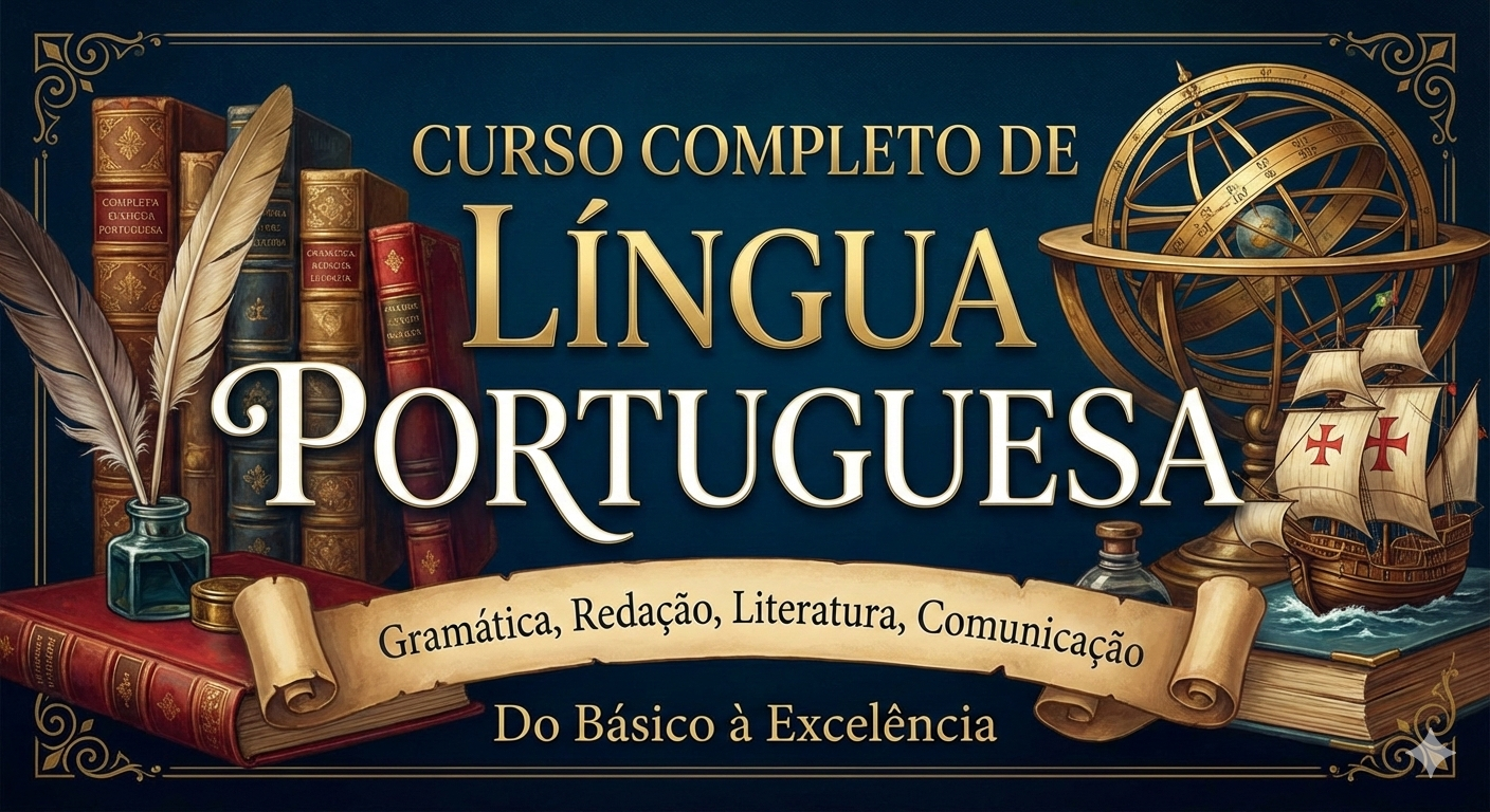 Curso completo de Língua Portuguesa.